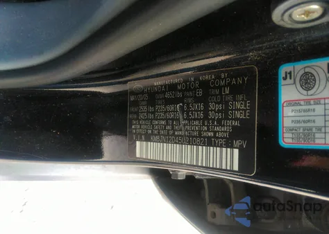 2005 Hyundai Tucson Gls/Lx z USA, uszkodzony, nr VIN KM8JN12D45U210821